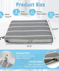 Shower Seat Cushion For Inside Shower And Bath Chair Pad Padded Transfer Bench Pillow product dimensions and features.