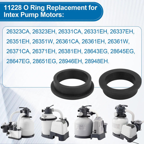 L Shape O Ring Gasket Replacement For Above Ground Pool Pump 11228 Fits A Wide Range Of Pool Pump Motors And Sand Filter Pumps To Prevent Leaks And Restore A Tight Durable Seal, black 11228 gasket rings