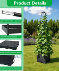 Focus keyword: Two Pack Raised Garden Bed Planter Box With Trellis For Tomatoes And Climbing Plants, 57 Inch Self Watering Planter