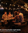 Outdoor String Lights 150 Ft Commercial Grade Waterproof Patio Lights With Shatterproof Bulbs And 5 Spares, backyard scene