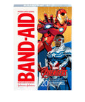 Totally Kid Approved Marvel Themed Bandages For Minor Scrapes And Cuts With Iron Man on Band-Aid box