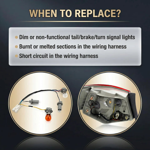 Tail Lamp Holder And Wiring Harness With Eight Halogen Bulbs For Hyundai Sonata 2011 2012 2013 2014 Replacement plug issues