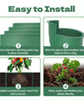 DIY Plant Grow Ring Kit With 40 Segments To Build 7 Inch, 10 Inch Or 12.5 Inch Edging For Veggies, Herbs And Flowers installation steps