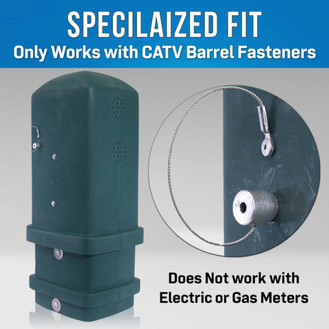 Steel Barrel Fastener Plunger Tool For CATV Installations, shown with specialized CATV barrel fastener fitment features.