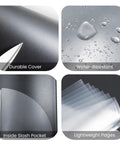 Detailed view of 30 Pocket Portfolio Binder With 60 Pages And 8.5x11 Size showing durable cover, water-resistant design, slash pocket, lightweight pages