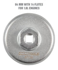 Toyota And Lexus 64mm Oil Filter Wrench With 14 Flutes And Three Eighths Drive Cap Wrench For Oil Change Tool Heavy Duty Replacement