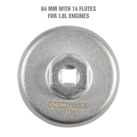 Toyota And Lexus 64mm Oil Filter Wrench With 14 Flutes And Three Eighths Drive Cap Wrench For Oil Change Tool Heavy Duty Replacement