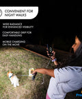 Person using Three In One Solar Survival Kit Emergency Flashlight With 5000mAh USB C Power Bank And Seven Watt Solar Panel outdoors