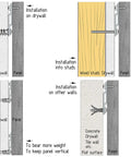 Installation guide for 18 Inch Z Bar Hanger Kit For Pictures, Mirrors, Frames, And Cabinets, wall mounting instructions.