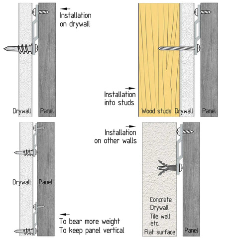 Installation guide for 18 Inch Z Bar Hanger Kit For Pictures, Mirrors, Frames, And Cabinets, wall mounting instructions.