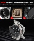 Heavy Duty 150A 12V Alternator For Toyota Tundra 5.7L 2007 2021, close-up view showing various parts and connector