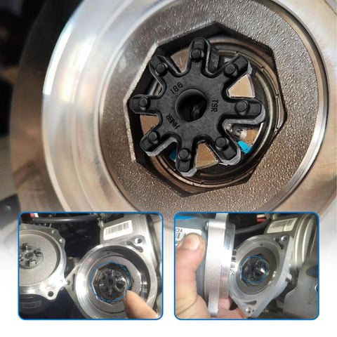 2 Piece Flexible Steering Couplers Set For Steering Column Motor Replacement Durable Beefy Rubber Couplers Installation