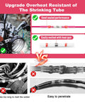 Kuject 100-pack red solder-seal heat-shrink wire connectors (AWG 22-18) for automotive/marine use