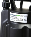 Label detail on Submersible Clean Water Sump Pump 0.5 HP 1560 GPH 28 Ft Head With Thermoplastic Casing Copper Winding Model THP350