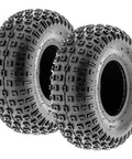 Pair Of 2 A011 XC Sport 145/70-6 ATV Go Kart Knobby Tubeless Tires 6 PR All Terrain Off Road Performance For Mud Sand Rocks