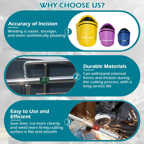 Magnetic Metal Pipe Cutting Guide Kit For Pros With Six Diameters accuracy, durability, and ease of use features