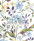 Blue Hydrangea Floral Peel And Stick Wallpaper For Bathroom And Bedroom Vinyl Self Adhesive Wall Covering with floral pattern