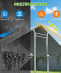 Large Metal Chicken Coop Walk In Runs 10x20 Feet With Cover showing weatherproof and UV-resistant features.