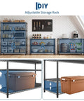 Flex Your Storage Space With This Badass Heavy Duty 5 Tier Metal Wire Shelving Rack featuring a design for kitchen and garage organization.
