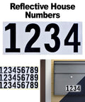 Reflective house numbers on locking wall mount mailbox with large capacity heavy duty electrogalvanized steel granite finish anti pry latch 12 wafer disc lock quick install mounting bracket for easy setup weather resistant and secure mail delivery.