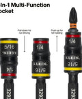 Tough As Nails 16In1 Hybrid Screwdriver Featuring Heavy Duty Rare Earth Magnet And Impact Rated Nut Driver Head with three multi-function sockets.