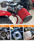 Installed Air Filter Intake Kit For Go Karts And Mini Bikes Durable Easy Install 6.5 HP GX160 GX200 Predator 212cc Coleman