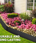 Heavy Duty 4 Inch Galvanized Steel Landscape Edging Kit, 6 Pack Hammer In Border Edging For Lawn Pathway And Yard, lining flower bed