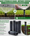 Five Pack Sprinkler Riser Extensions One Half Inch Male Pipe Thread Two Inch Length Easy Install PVC Double Male Connector