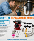 Upgraded Hot Water Recirculating Pump Kit Fits 595916 And 0955805 Models, showing installation components and details.