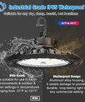 LED High Bay Lights Super Bright Boss Level Brightness 150W 22500LM IP65-Rated Waterproof Design