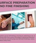 Maroon 6 By 9 Inch Scuff Pads For Paint Prep Aluminum Oxide Surface Prep Cloths with Abrasive Hand Pads in use for finishing