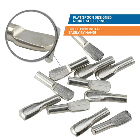 Heavy Duty Nickel Plated Stainless Steel Cabinet Shelf Pins 1000 Pack Spoon Shape Pegs For Diy Shelving And Pantry Storage Rock Solid Grip No Sweat Setup Tough Hardware For Every Project