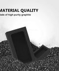 Nelyrho graphite ingot molds, 2-piece black rectangular molds with cavities for metal casting.