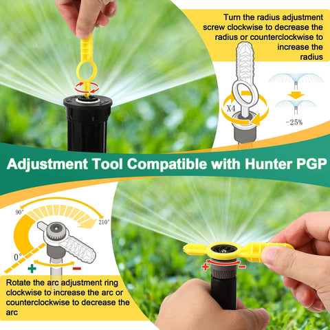 2 Pack Rotor Nozzle Adjustment Tools For Hunter MP Rotator And Rain Bird Sprinkler Heads DIY Friendly Quick Tune Up And Repair Compatible With MP Series