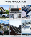 Flexible 100W Solar Panels Kit With 30A Controller For Off Grid 12V Battery System Monocrystalline Cells on various surfaces