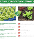 Comparison of hydroponics growing system kit with 108 plant sites for vegetables flowers fruits and herbs, and traditional soil planting.