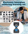 Dope LED Hourglass Soldering Kit For Makers And Techies 1 To 99 Minute Countdown Timer Build Your Own Flowing Light Hourglass LED Project DIY Electronics Hobby Kit For Solder Practice And Creative Craft, black PCB kit with manual