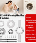 Washing Machine Hub Kit For Top Loaders With TB123A Spanner Wrench Fit For Whirlpool Maytag And Kenmore OEM Style Hub Replacement No Fuss Easy Install And Precise Fit, parts layout