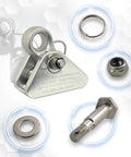 Arborist Rope Grab With Removable Cam And Fixed Bolt And Nut, Flip Line Adjuster, Heavy Duty Rope Clamp Lock For 11mm To 16mm Rope