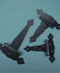 Heavy Duty 8 Inch Black Barn Door Hinge Strap Hinges For Sheds Gates And Wooden Fences With Screws Decorative
