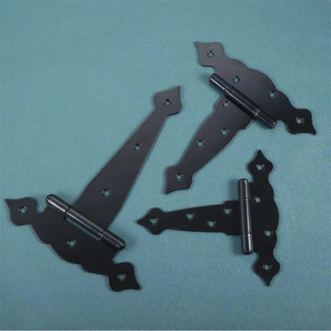 Heavy Duty 8 Inch Black Barn Door Hinge Strap Hinges For Sheds Gates And Wooden Fences With Screws Decorative