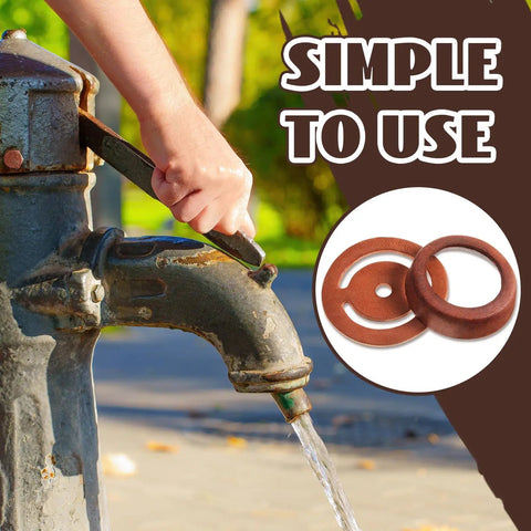 Hand operating pitcher pump with Two Set Leather Pitcher Pump Repair Kit With Leather Lower Valves And Leather Cups inset
