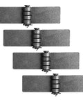 Four Pack Weld On Butt Hinges Heavy Duty Weldable Trailer Gate Hinges Seven And A Half Inches Long One And Seven Eighths Inches Wide Quarter Inch Thick Natural Finish 220 Lbs Per Pair Pin Diameter Three Eighths Inch, four hinges
