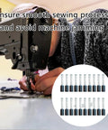 Person sewing with 10 Pack Carbon Motor Brushes For Home Sewing Machines 5x5x12mm Replacement Set 250W pictured