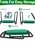 Adjustable Garden Kneeler And Seat With Handles Heavy Duty Outdoor Foldable Portable Garden Stool demonstrating folding process