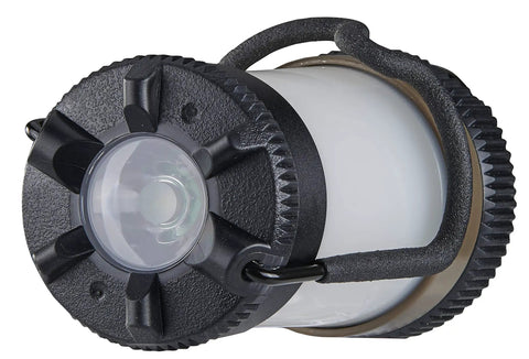 Siege X Rechargeable Lantern Flashlight 360 Degree Light shown with black handle and lens cap visible, ideal for emergencies.