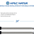 24-inch stainless steel tubing for Whole House Water Filtration System Single Tank Installation Kit for Easy DIY Setup.
