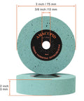Top Shelf 3 Inch Polyurethane Buffing Wheels 2000 Grit, showing size and details for polishing metal finishes.