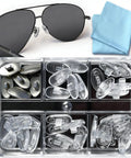Push In Eyeglass Nose Pads Replacement Kit With 18 Pairs Six Size Options For A Custom Fit Spare Nose Pads For Glasses And Sunglasses