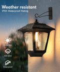 4 Pack Aluminum Outdoor Hanging Solar Lanterns With 4 Solar Panels Dusk To Dawn LED Waterproof Anti Rust Wall Lanterns With Hooks